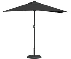 Sodo skėtis Juoda 294 x 150 x 223 cm Poliesteris ir plienas