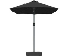 Sodo skėtis Juoda 385 x 209 x 244 cm Poliesteris ir plienas