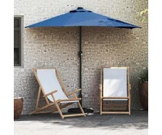 Sodo skėtis 294 x 150 x 223 cm Poliesteris ir plienas Azurblau