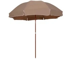Sodo skėtis nuo saulės su plieniniu stulpu, taupe, 300cm