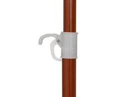 Sodo skėtis nuo saulės su plieniniu stulpu, smėlio, 300cm