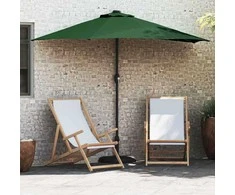 Sodo skėtis Žalia 294 x 150 x 224 cm Poliesteris ir plienas
