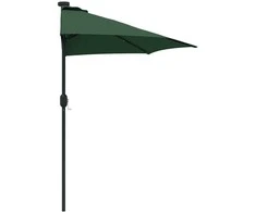 Sodo skėtis Žalia 294 x 150 x 224 cm Poliesteris ir plienas