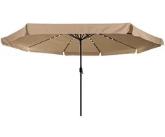 Sodo skėtis Taupe 395 x 395 x 245 cm Poliesteris