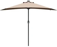 Sodo skėtis Taupe 294 x 150 x 223 cm Poliesteris ir plienas