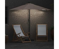 Sodo skėtis Taupe 294 x 150 x 223 cm Poliesteris ir plienas
