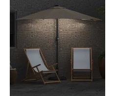 Sodo skėtis Taupe 294 x 150 x 224 cm Poliesteris ir plienas