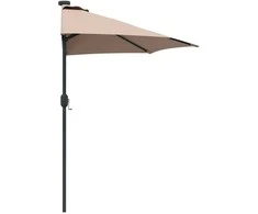 Sodo skėtis 294 x 150 x 224 cm Poliesteris ir plienas Taupe