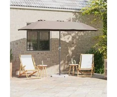 Sodo skėtis Taupe 370 x 197 x 239 cm Poliesteris ir aliuminis