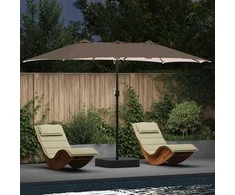 Sodo skėtis Taupe 385 x 209 x 244 cm Poliesteris