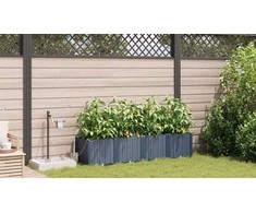 Sodo vazonas 4 vnt. Pilka 160 x 40 x 37,5 cm PP