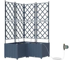 Sodo vazonas 3 vnt. Pilka 80 x 80 x 142 cm PP