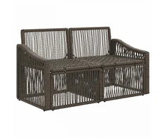 Sodo sofa 2-Vietų skaičius Pilka poliratanas