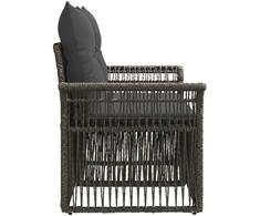 Sodo sofa 2-Vietų skaičius Pilka poliratanas