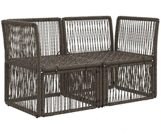 Sodo sofa 2-Vietų skaičius Pilka poliratanas