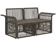 Sodo sofa 2-Vietų skaičius Pilka poliratanas
