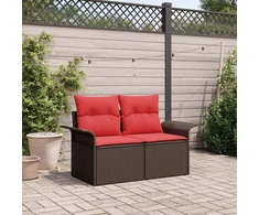 Sodo sofa 2-Vietų skaičius poliratanas
