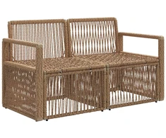 Sodo sofa 2-Vietų skaičius Smėlio poliratanas