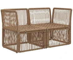 Sodo sofa 2-Vietų skaičius Smėlio poliratanas