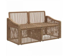 Sodo sofa 2-Vietų skaičius Smėlio poliratanas