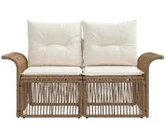 Sodo sofa 2-Vietų skaičius Smėlio poliratanas
