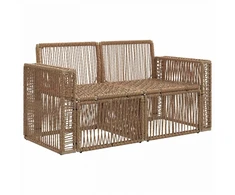 Sodo sofa 2-Vietų skaičius Smėlio poliratanas