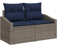 Sodo sofa Pilka 123 x 62 x 69cm poliratanas