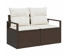 Sodo sofa su pagalve 120 x 62 x 69 cm poliratanas