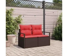 Sodo sofa su pagalve 120 x 62 x 69 cm poliratanas