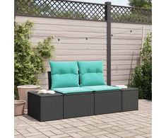 Sodo sofa su pagalve 184 x 62 x 69 cm poliratanas