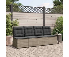 Sodo sofa Pilka poliratanas