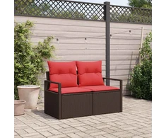 Sodo sofa su pagalve su saugykla 120 x 62 x 69 cm poliratanas