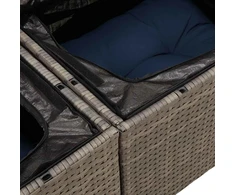 Sodo sofa su pagalve su saugykla 121 x 62 x 69 cm poliratanas