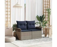 Sodo sofa su pagalve su saugykla 141 x 62 x 69 cm poliratanas
