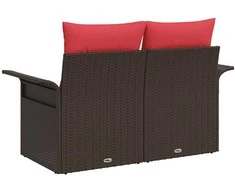 Sodo sofa su pagalve su saugykla 141 x 62 x 69 cm poliratanas