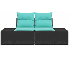 Sodo sofa su pagalve su saugykla 184 x 62 x 69 cm poliratanas