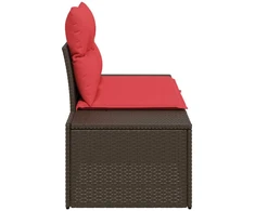 Sodo sofa su pagalve su saugykla 184 x 62 x 69 cm poliratanas
