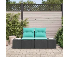 Sodo sofa su pagalve su saugykla 184 x 62 x 69 cm poliratanas