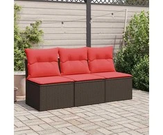 | Sodo sofa | su pagalve Ruda 165 x 62 x 69 cm Poli ratanas