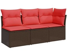 | Sodo sofa | su pagalve Ruda 172 x 62 x 69 cm Poli ratanas