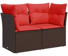 | Sodo sofa | su pagalve Ruda 124 x 62 x 69 cm Poli ratanas