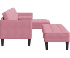 Sofa Sofos komplektas 2 vnt. Rožinė Poliesteris