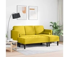 Sofa Sofos komplektas 2 vnt. Geltona Poliesteris
