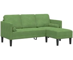 Sofa Sofos komplektas 2 vnt. Šviesiai žalia Poliesteris