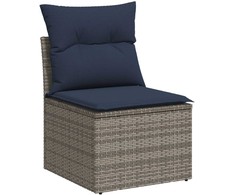 Sodo sofa su pagalve Pilka 55 x 62 x 69 cm poliratanas