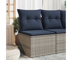 Sodo sofa su pagalve Pilka 55 x 62 x 69 cm poliratanas