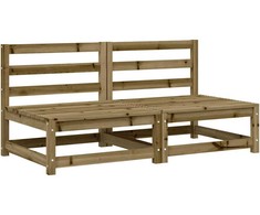 Sodo sofos dalys, 2vnt., 70x70x67cm, pušis, be porankių