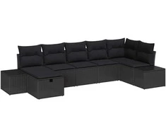 Sofos komplektas su pagalve 7 pcs poliratanas