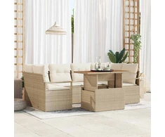 Sodo Sofų Rinkinys 7 vnt. 6-Vietų skaičius