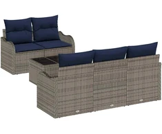 Sodo Sofų Rinkinys Pilka 55 x 55 x 37 cm poliratanas
